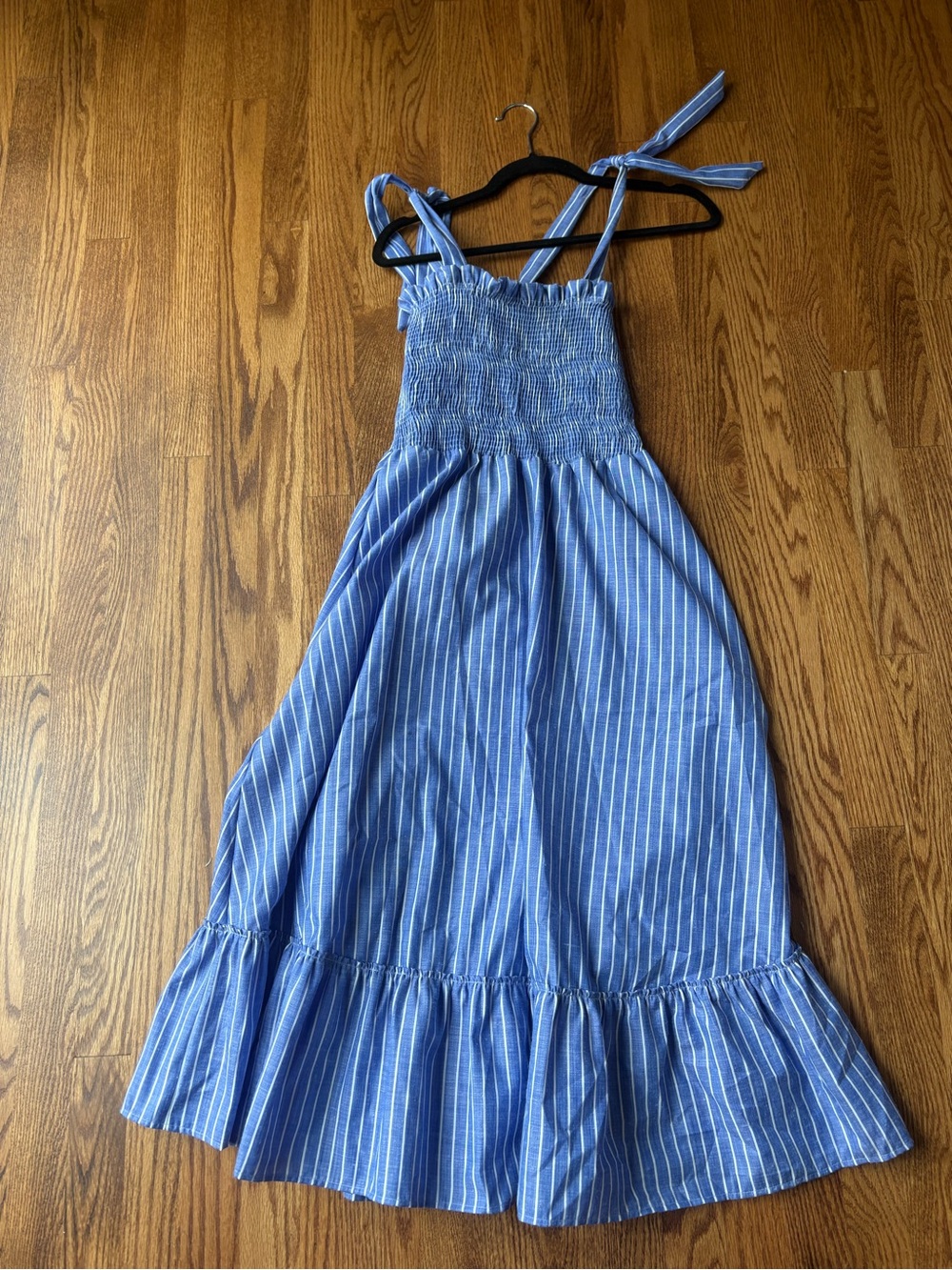 Peixoto “Eddie” Smocked Stripe Dress in Lapis Stripe